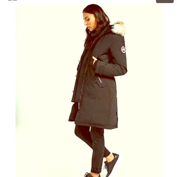 canada goose kensington parka black medium canada goose kensington parka black medium